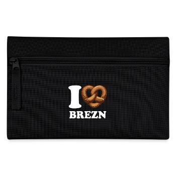 I Love Brezn - Herz - Brezel - Federtasche - Schwarz - Vorne