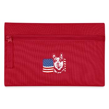 Australien Boeud Chien US Amérique Drapeau Wilsigns - Trousse - rouge - Devant