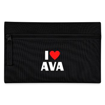 I Love Ava Red Heart Love Fan Gift - Pencil Case - black - Front