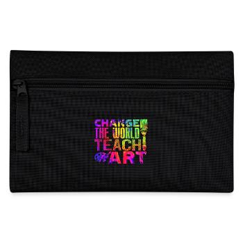 Art Teacher Change The World Teach Art - Pencil Case - black - Front