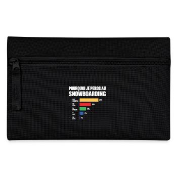 Snowboarding jersey I can't I have snowboarding - Pencil Case - black - Front