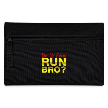 Running Do U Even Run Bro Marathon Runner Gift - Pencil Case - black - Front