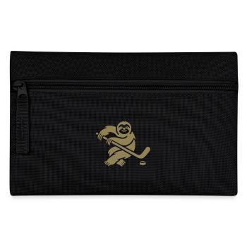 Faultier Eishockey Silhouette Minimalistisch - Federtasche - Schwarz - Vorne