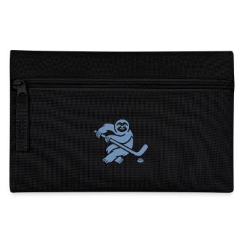 Faultier Eishockey Silhouette Minimalistisch - Federtasche - Schwarz - Vorne