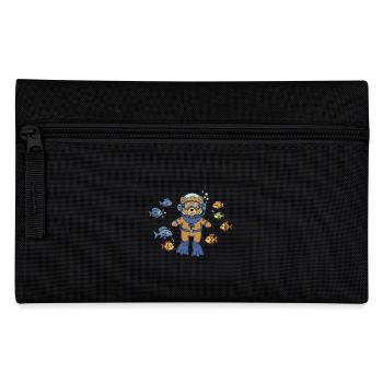 Teddy Bear Diver - Pencil Case - black - Front