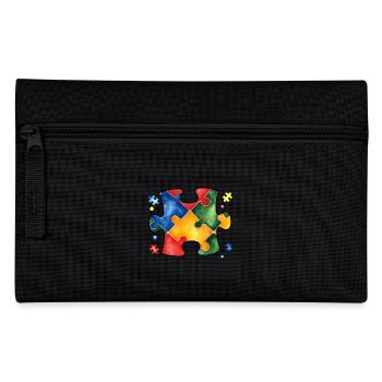 Autism Puzzle - Pencil Case - black - Front