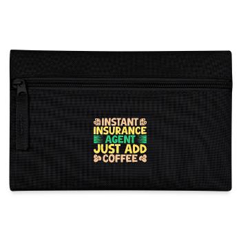 Insurance Agent Just Add Coffee Funny Insurance - Pencil Case - black - Front