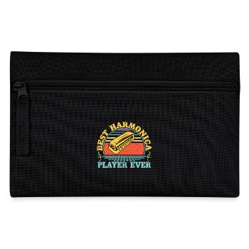 Funny Harmonica Player Best Player Ever Harmonica - Pencil Case - black - Front