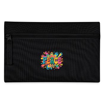 Paix Design pop-art psychédélique des années 1960 - Trousse - noir - Devant