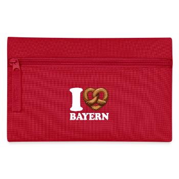 J’aime le Bavier et les bretzels - Coeur - Hobby - Trousse - rouge - Devant