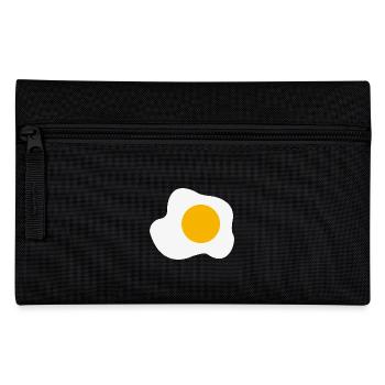 oeuf au plat graphique petit-déjeuner oeuf jaune d’oeuf amant - Trousse - noir - Devant