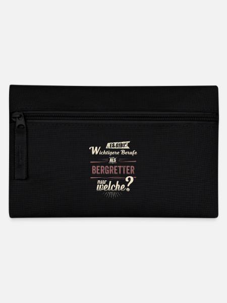 Wichtigere Berufe als - Bergretter - rot retro - - Pencil Case - black