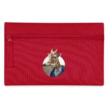 Giraffe im Anzug - Federtasche - Rot - Vorne