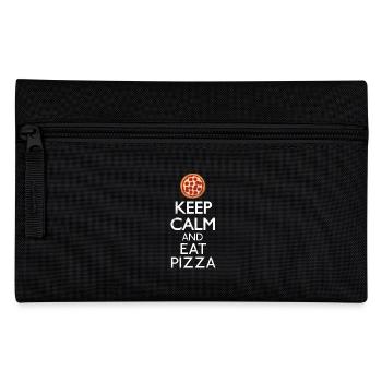 Keep calm and eat Pizza - Federtasche - Schwarz - Vorne