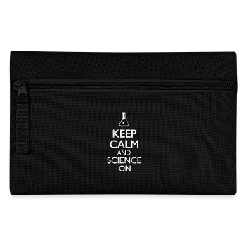 Keep Calm and Science on - Wissenschaftler Shirt - Federtasche - Schwarz - Vorne