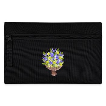 flowers lilies tulips orchids sunflower dahlia ger - Pencil Case - black - Front