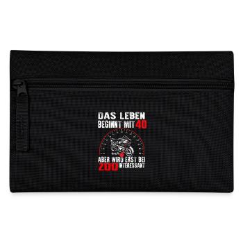 Geburtstag Superbike · 40 Jahre · Shirt · Tacho - Federtasche - Schwarz - Vorne