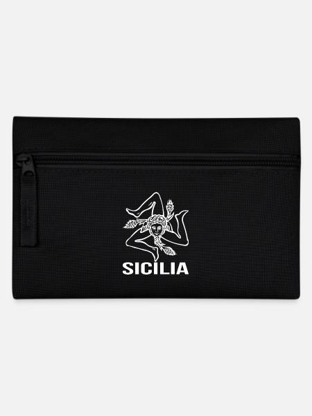 SICILIA Sicilian Sicily Siciliana Italy - Pencil Case - black