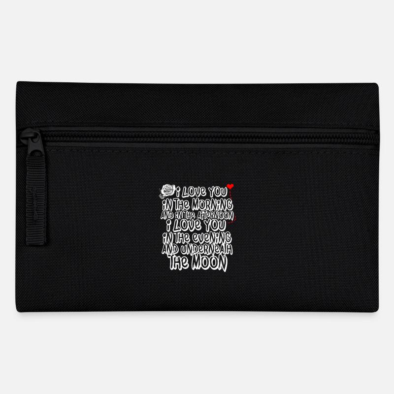 I love you - Federtasche - Schwarz