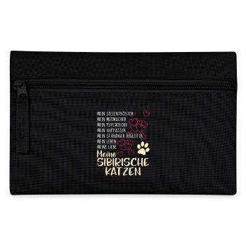 SIBIRISCHE-KATZEN - Katze - Federtasche - Schwarz - Vorne
