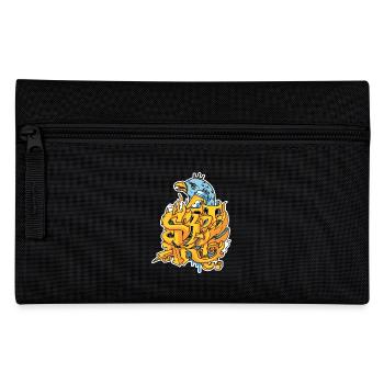 Graffiti Street art mit Adler und Krone - Federtasche - Schwarz - Vorne