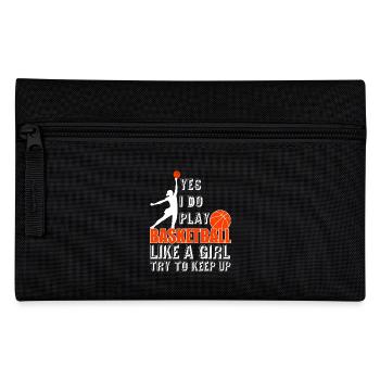 Oui je joue de basket-ball comme une fille Essayez de garder - Trousse - noir - Devant