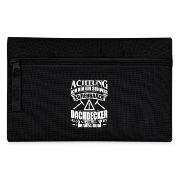 DACHDECKER HANDWERK HANDWERKER BERUF GESCHENK BAU - Federtasche - Schwarz - Vorne