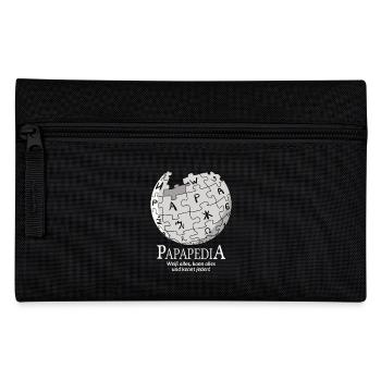 Papapedia wikpedia papa papa cadeau nouveau papa - Trousse - noir - Devant