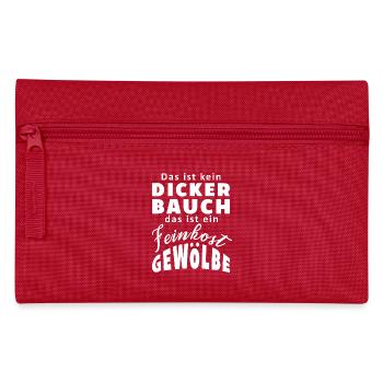 Dicker bauch feinkostgewoelbe fett lustig spruch g - Federtasche - Rot - Vorne