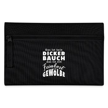 Dicker bauch feinkostgewoelbe fett lustig spruch g - Federtasche - Schwarz - Vorne