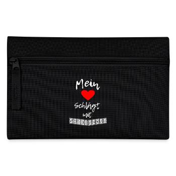 Mein Herz Sauerstoff - Federtasche - Schwarz - Vorne
