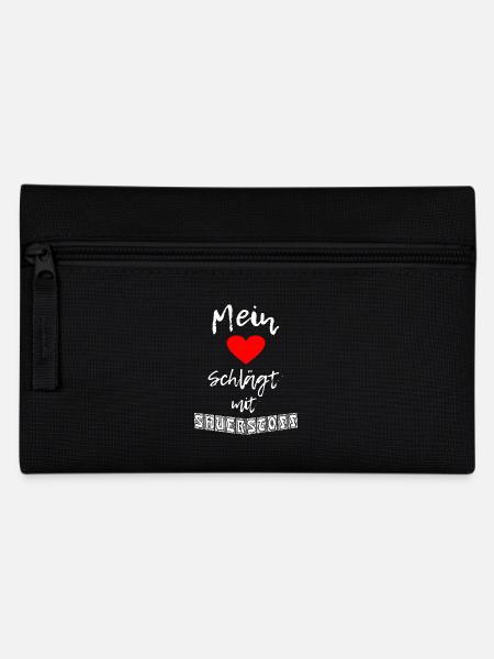 Mein Herz Sauerstoff - Federtasche - Schwarz