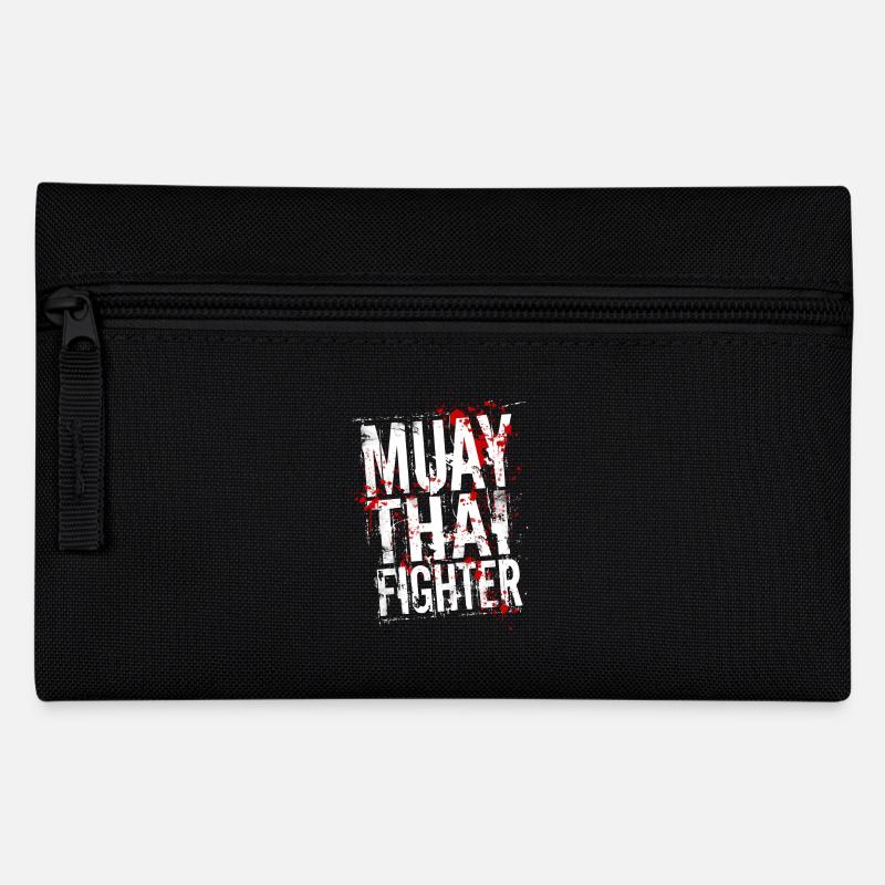 Muay Thai fighter blanc - Trousse - noir
