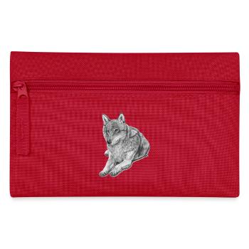 Grey Wolf - Pencil Case - red - Front