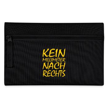 kein millimeter nach rechts - Federtasche - Schwarz - Vorne