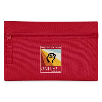 Les procrastinateurs s'unissent demain paresseux son cadeau - Trousse - rouge - Devant