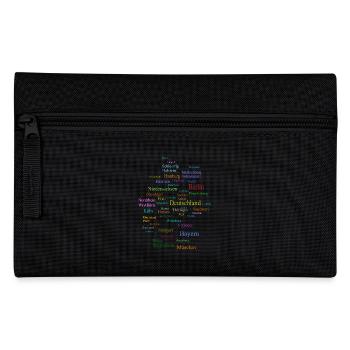Deutschland Karte - Federtasche - Schwarz - Vorne