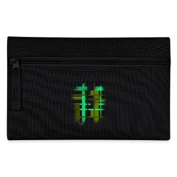 Abstrakt Cyber VINTAGE Hintergrund Design - Federtasche - Schwarz - Vorne