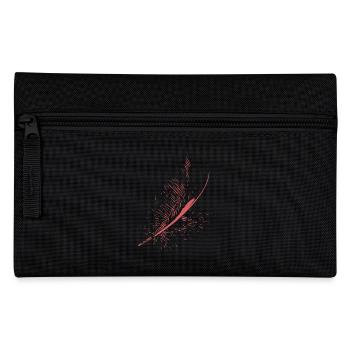 Abstract Feather / Line / Pink / Pattern / Nature - Pencil Case - black - Front
