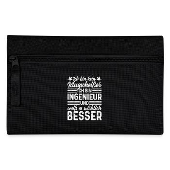 Ingenieur kein Klugscheißer coole lustige Sprüche - Federtasche - Schwarz - Vorne
