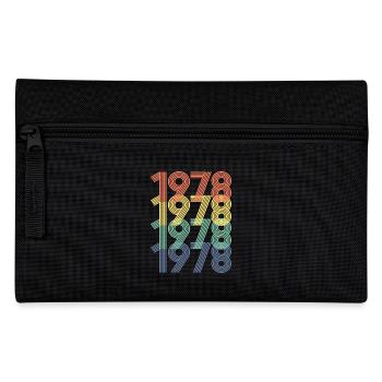 Cool Retro 1978, 44 Jahre alt, Geschenk zum 44. Geburtstag - Federtasche - Schwarz - Vorne