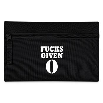 Zero fucks given - Federtasche - Schwarz - Vorne