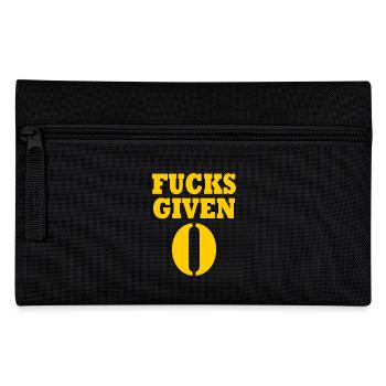 Zero fucks given - Federtasche - Schwarz - Vorne