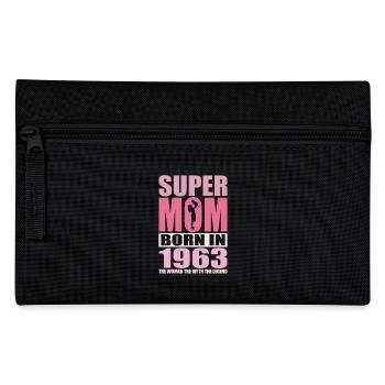 Mama Geburtstag 1963 | Super Mom - Federtasche - Schwarz - Vorne