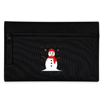 Schneemann Winter Weihnachten - Federtasche - Schwarz - Vorne