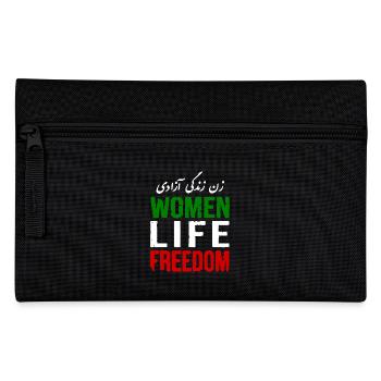 Women life freedom - Federtasche - Schwarz - Vorne