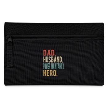 Electrical Engineer Dad Husband Hero - Pencil Case - black - Front