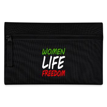 Women life freedom - Federtasche - Schwarz - Vorne