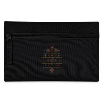 Motifs de Pâques dans le style de patron de tricot pour Pâques - Trousse - noir - Devant