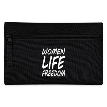 Women life freedom - Federtasche - Schwarz - Vorne